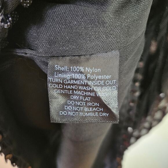 Tiger Mist Sequin Halter Mini Dress S Black Cutout Front Sleeveless Keyhole‎ - Picture 10 of 11